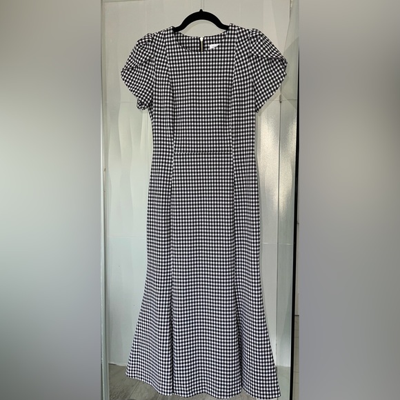 Calvin Klein Dresses & Skirts - 🤍Calvin Klein Gingham Print Fitted Flare Dress🖤